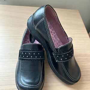 Black Kids Loafers with Pink Accents NEW